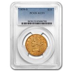 1859-S $10 Liberty Gold Eagle AU-53 PCGS