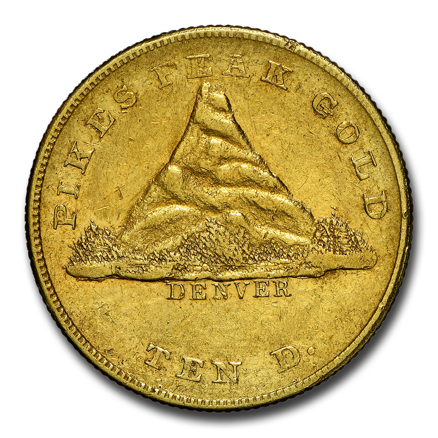 アンティークコイン 金貨 1861 $10 Clark Gruber Colorado Gold Rush