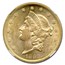 1860 $20 Liberty Gold Double Eagle MS-60 NGC