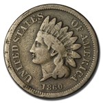 1860 Indian Head Cent Pointed Bust VG