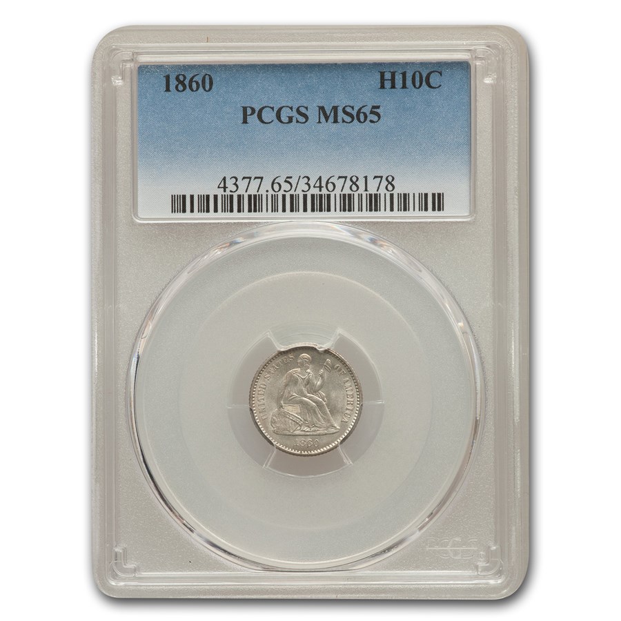 Buy 1860 Liberty Seated Half Dime MS-65 PCGS | APMEX