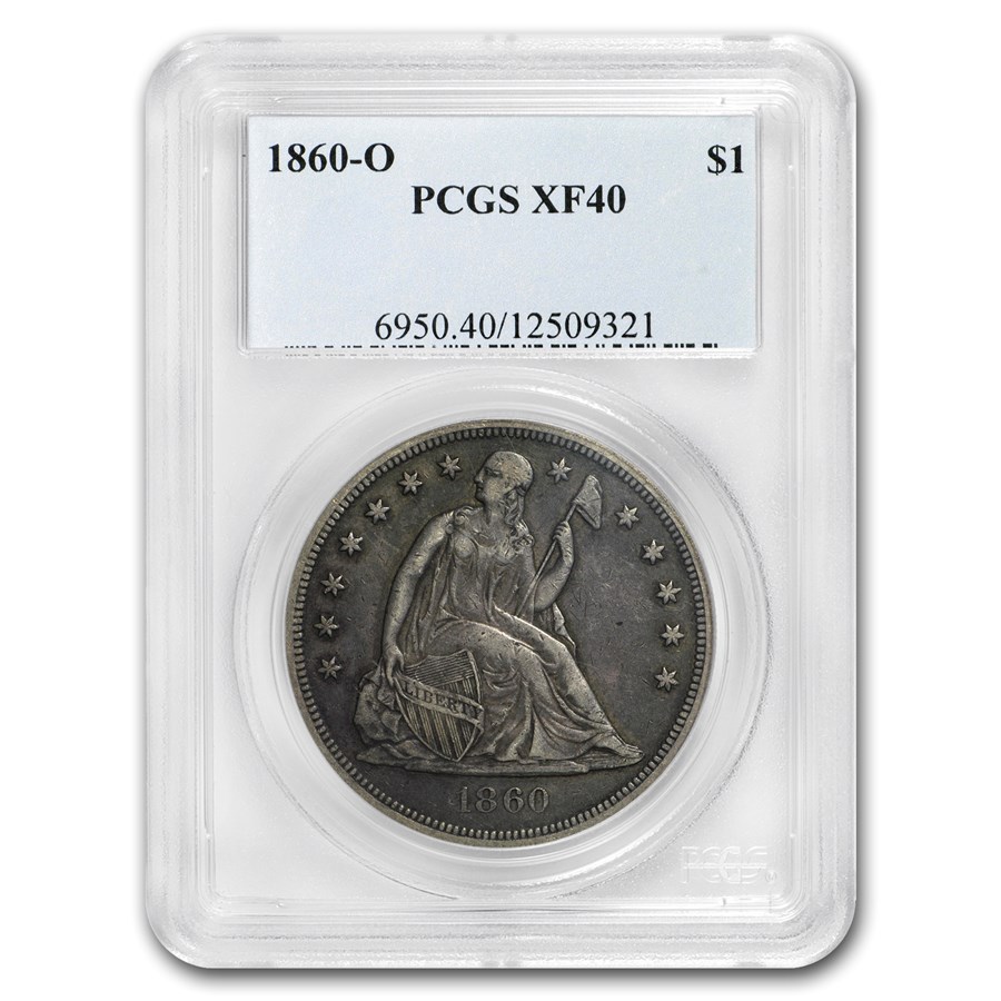 Buy 1860-O Liberty Seated Dollar XF-40 PCGS | APMEX