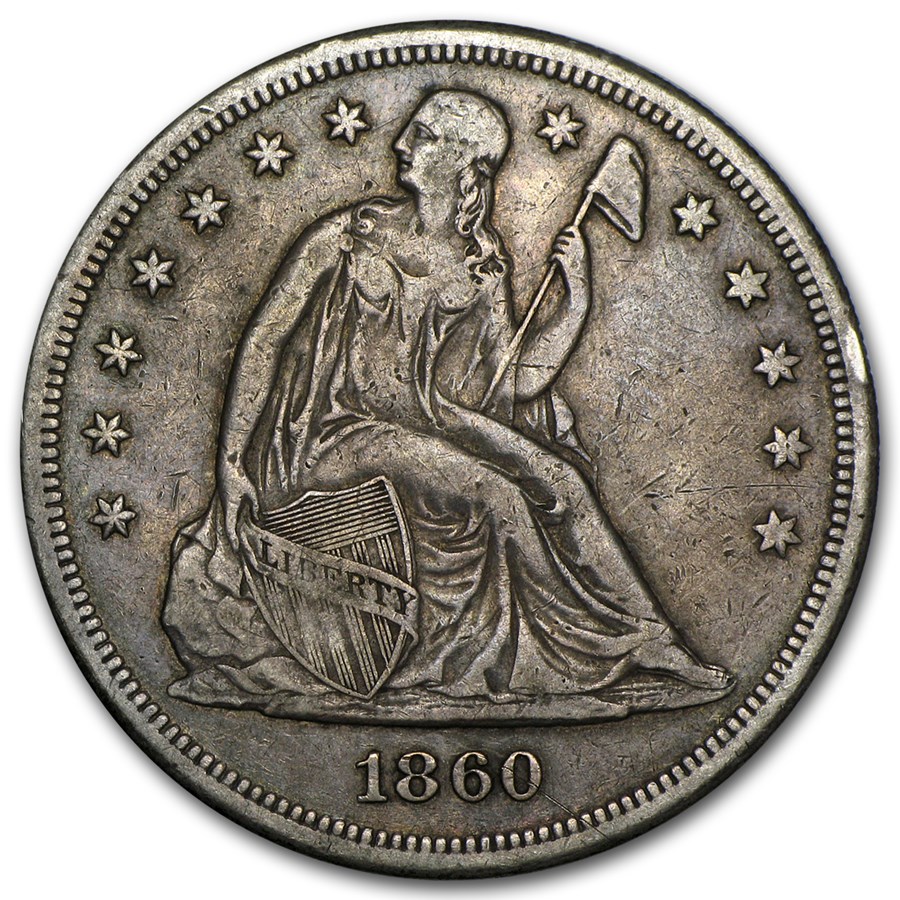 Buy 1860-O Liberty Seated Dollar XF | APMEX