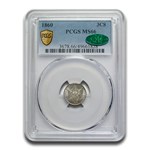 1860 Three Cent Silver MS-66 PCGS CAC