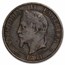 1861-1865 Second French Empire Bronze 5 Centimes Napoleon III VF