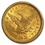 1861 $2.50 Liberty Gold Quarter Eagle Type 2 AU-58 PCGS