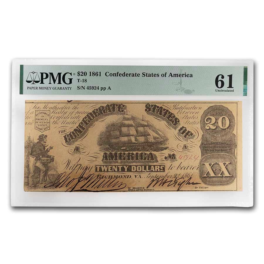 Buy 1861 $20.00 (T-18) Sailing Ship CU-61 PMG | APMEX