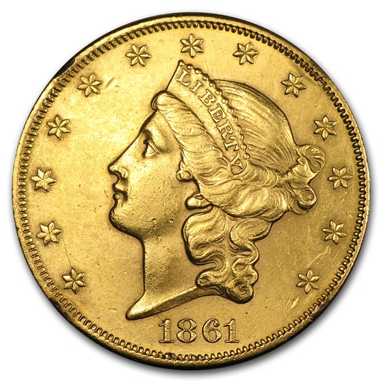 Buy 1861 $20 Liberty Gold Double Eagle AU Details (Cleaned) | APMEX