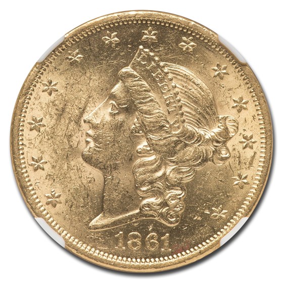 Buy 1861 $20 Liberty Gold Double Eagle MS-61 NGC | APMEX