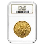 1861 $20 Liberty Gold Double Eagle XF-45 NGC