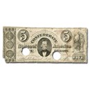 1861 $5.00 (T-34) C. G. Memminger VG