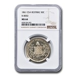 1861 CSA Half Dollar Restrike MS-64 NGC (B-8002)