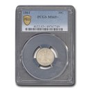 1861 Liberty Seated Dime MS-65+ PCGS