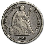 1861 Liberty Seated Half Dime Fine