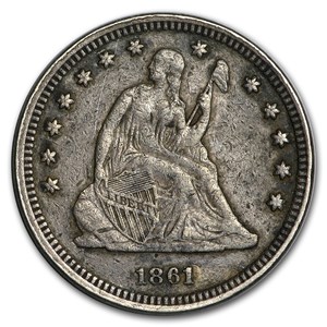 Buy 1861 Liberty Seated Quarter VF | APMEX