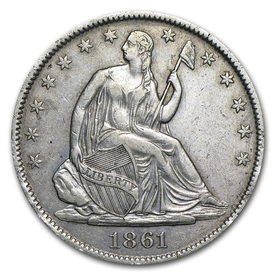 Buy 1861-O Liberty Seated Half Dollar AU | APMEX