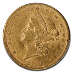 1861-S $20 Liberty Gold Double Eagle MS-60 PCGS