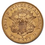 1861-S $20 Liberty Gold Double Eagle MS-60 PCGS