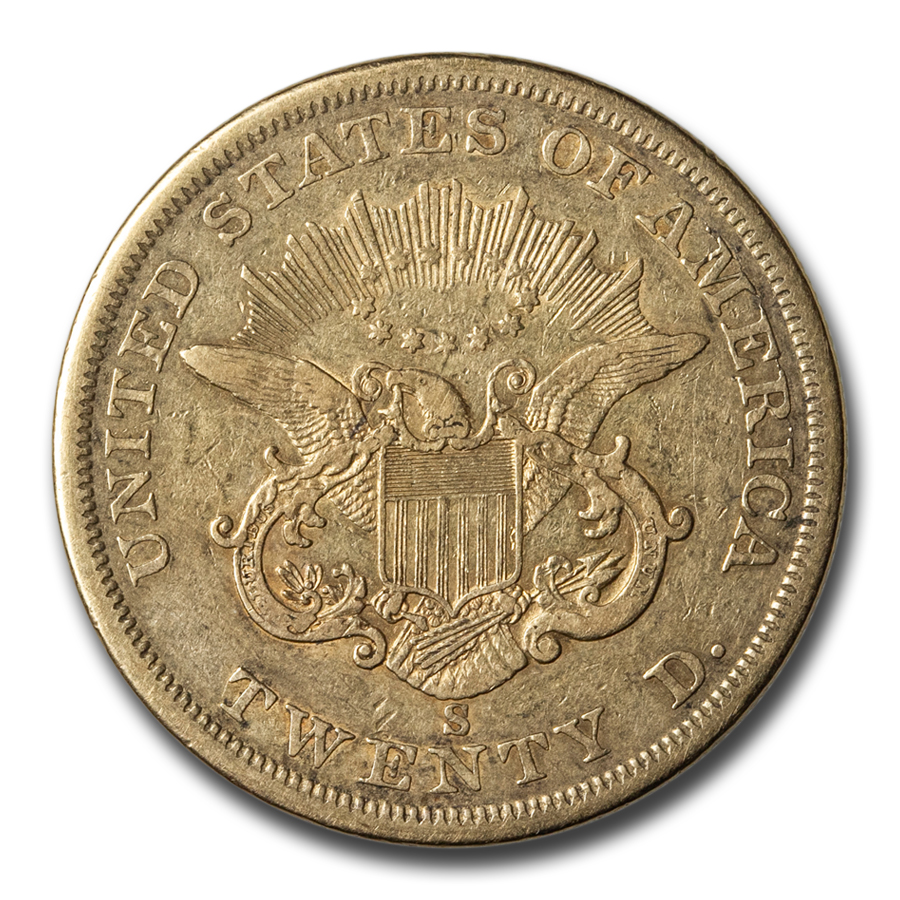 アンティークコイン 金貨 1861-S $10 Gold Eagle NGC XF-40 Rare Civil