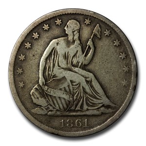 Buy 1861-S Liberty Seated Half Dollar Fine | APMEX