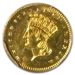 1862 $1 Indian Head Gold Dollar MS-64 PCGS