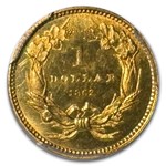 1862 $1 Indian Head Gold Dollar MS-64 PCGS