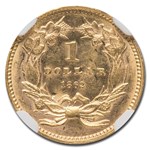 1862 $1 Indian Head Gold MS-62 NGC