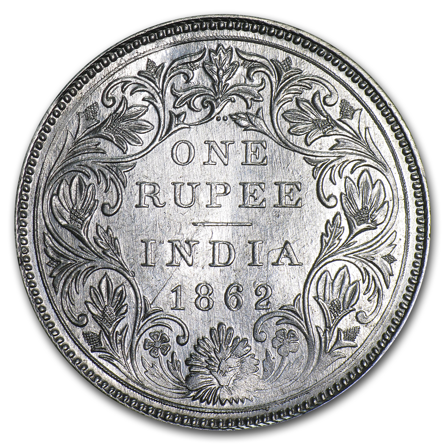 Buy 1862-B India Silver Rupee BU | APMEX