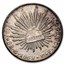 1862-Go YF Mexico Silver 8 Reales Cap & Rays BU