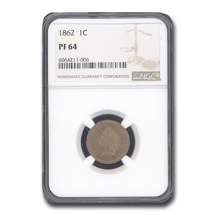 1862 Indian Head Cent PF-64 NGC