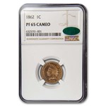 1862 Indian Head Cent PF-65 Cameo NGC CAC