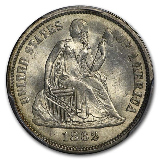 Buy 1862 Liberty Seated Dime MS-65 PCGS | APMEX