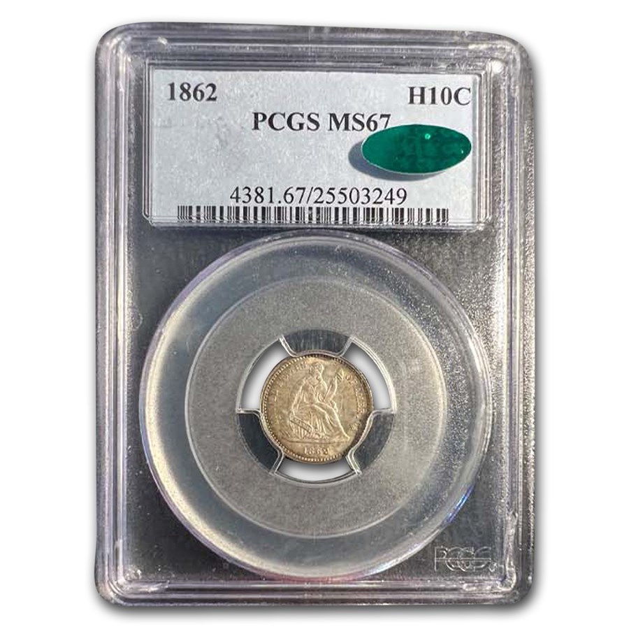 1862 Liberty Seated Half Dime MS-67 PCGS CAC