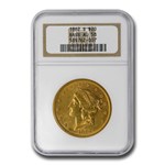 1862-S $20 Liberty Gold Double Eagle AU-58 NGC (Bass)