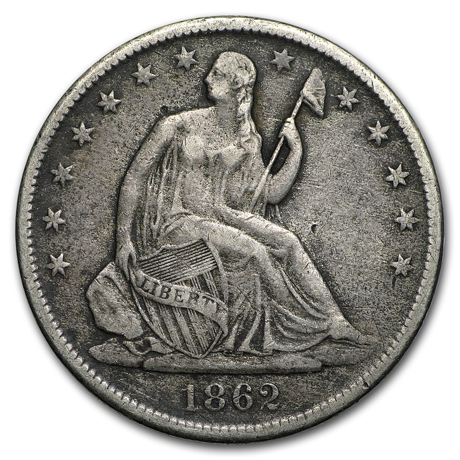 1862-S Liberty Seated Half Dollar VF