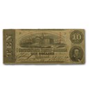 1863 $10 (T-59) Capitol @ Columbia, SC Fine