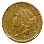 1863 $20 Liberty Gold Double Eagle AU-53 NGC