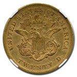 1863 $20 Liberty Gold Double Eagle AU-53 NGC