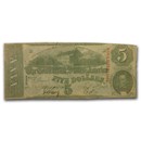 1863 $5.00 (T-60) State Capitol @ Richmond, VA VF