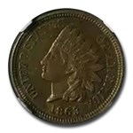 1863 Indian Head Cent AU-53 NGC