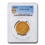 1863-S $10 Liberty Gold Eagle AU-53 PCGS