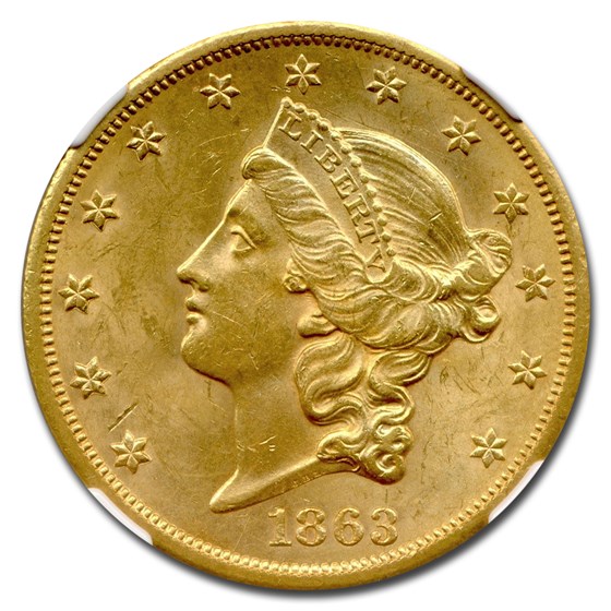 Buy 1863-S $20 Liberty Gold Double Eagle MS-62 NGC | APMEX