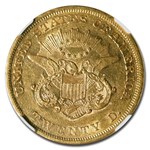 1864 $20 Liberty Gold Double Eagle AU-50 NGC