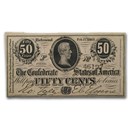 1864 50 Cents (T-63) Jefferson Davis CU