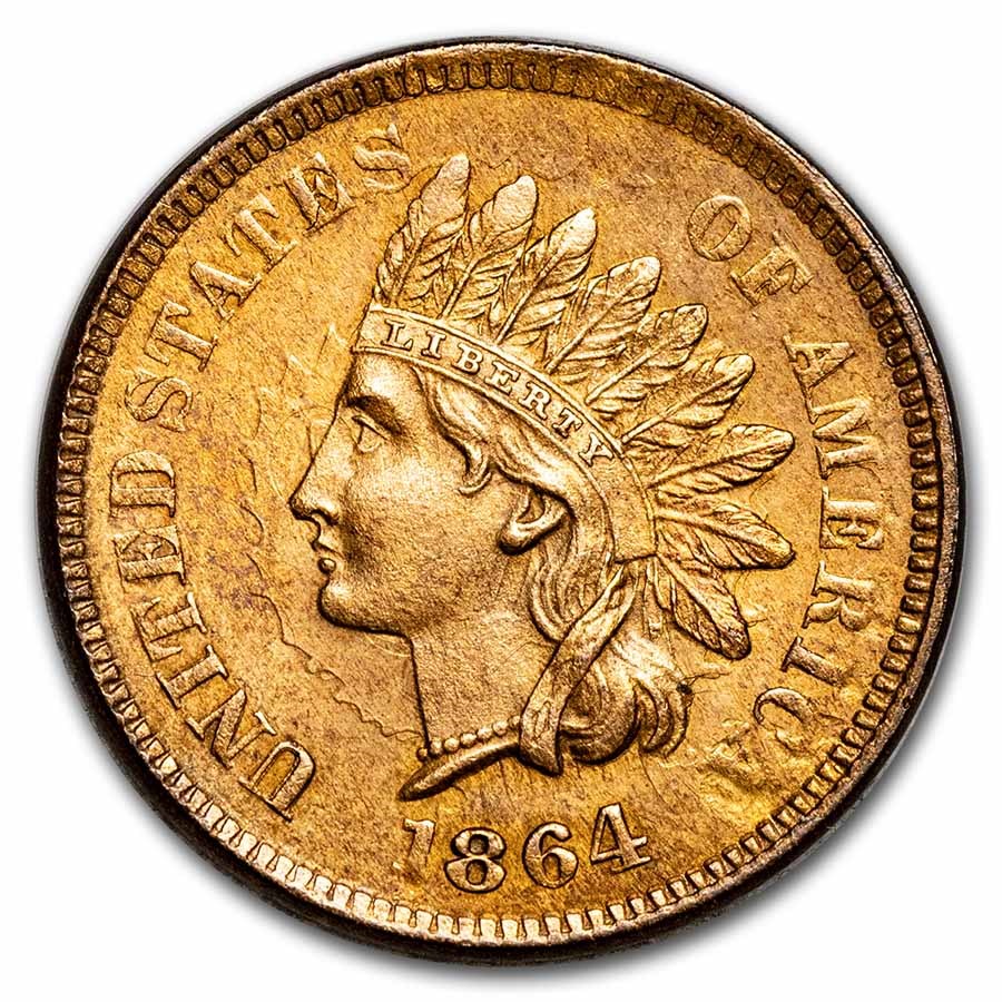 Buy 1864 Indian Head Cent AU Details (L on Ribbon) | APMEX