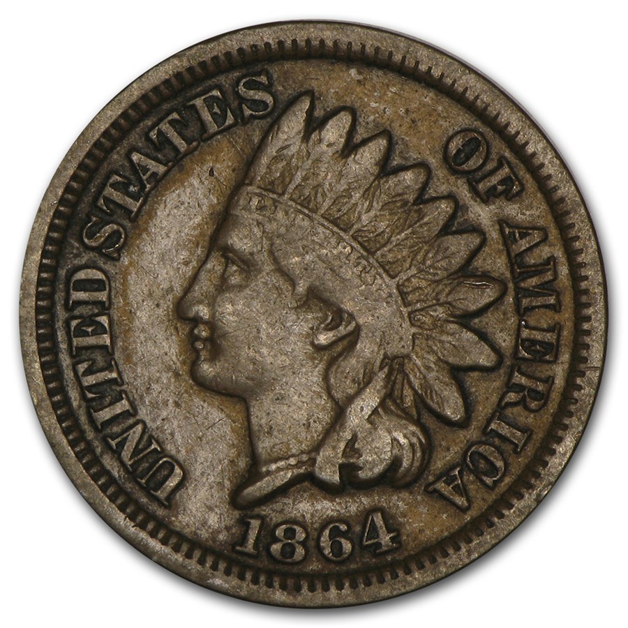 1864 Indian Head Cent Bronze VF