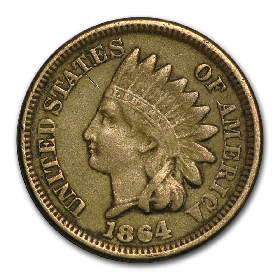 1864 Indian Head Cent Copper-Nickel VF