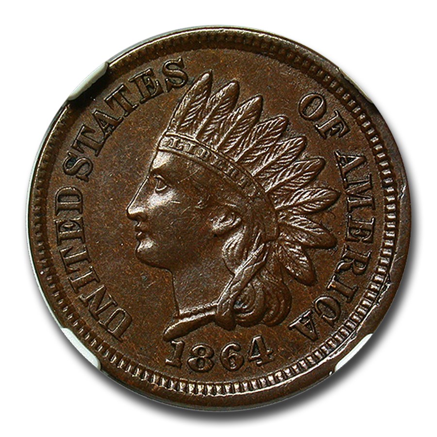 Buy 1864 Indian Head Cent Ms 62 Ngc Brown Bronze Apmex