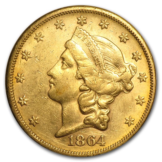 Buy 1864-S $20 Liberty Gold Double Eagle AU Details (Cleaned) | APMEX