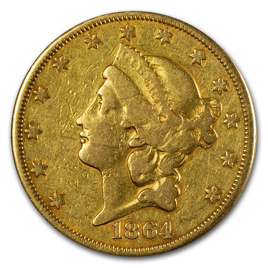 Buy 1864-S $20 Liberty Gold Double Eagle VF | APMEX